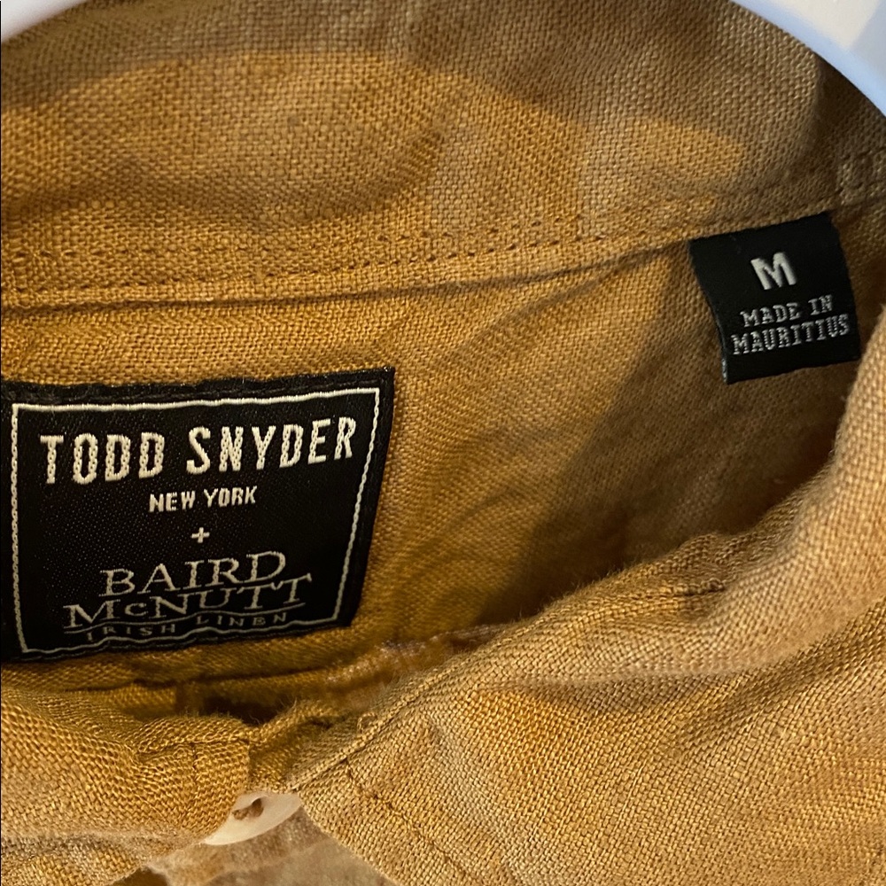 Todd Snyder Baird McNutt Brown Button-Up Shirt Sz M. - Picture 3 of 6